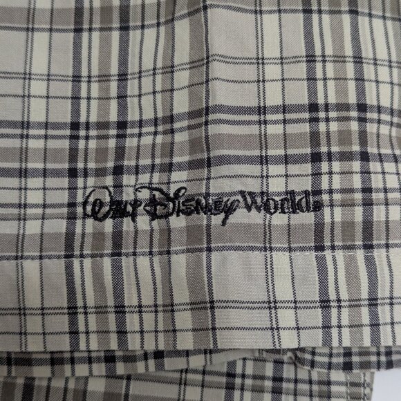 Walt Disney World Short Sleeve Button Down Men's Plaid Shirt - Size M - Picture 7 of 10